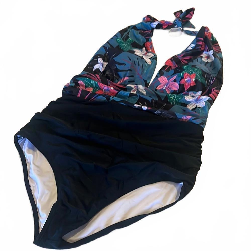 Stylish Floral One-Piece Swimsuit‎ - Medium - Picture 4 of 9